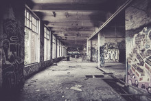 Old Abandoned Factory Hall