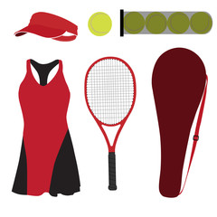 Tennis set six items