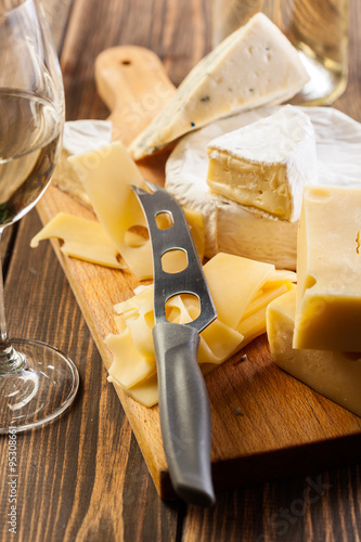 Set of different cheeses Canvas Print