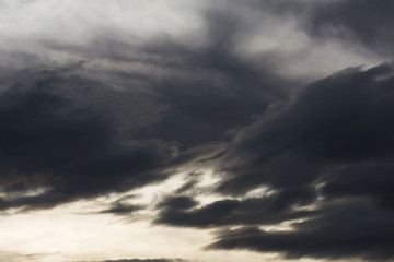 Wall Mural - black cloud in darkness sky, night sky of halloween background