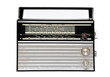 1960s retro radio isolated over white