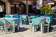 Cyprus tavern. A view of the cafe, restaurant, cypriot taverna, tables and the souk leading to the castle square