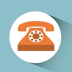 Canvas Print - telephone icon design