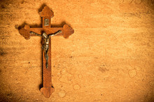Catholic Crucifix On Wood
