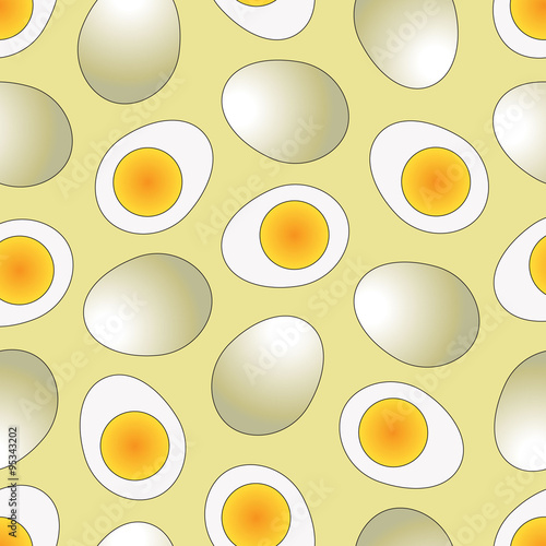 Set of boiled egg in flat icon style Poster Mural XXL