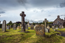 Old Cemetery Near The Chapel Of St. Ives Parish Church, Cornwall, England