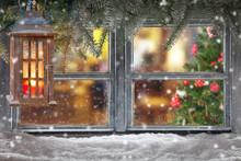 Atmospheric Christmas Window Sill Decoration