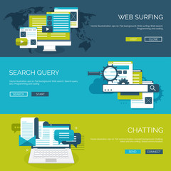 vector illustration. flat background. coding, programming. seo. search engine optimization. app deve