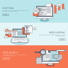 vector illustration. flat background. coding, programming. seo. search engine optimization. app deve