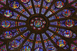 Rose Window Mary Jesus Stained Glass Notre Dame Cathedral Paris
