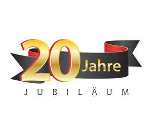 Wall Mural - 20 jahre jubiläum schwarz logo