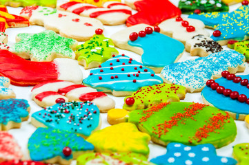 Wall Mural - Iced Christmas Cookie Collection