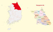 south korea north gangwon province map