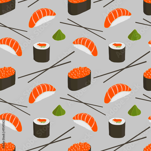 Obraz na płótnie canvas Wzór z sushi