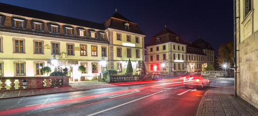 Wall Mural - traffic lights fulda germany in the evening