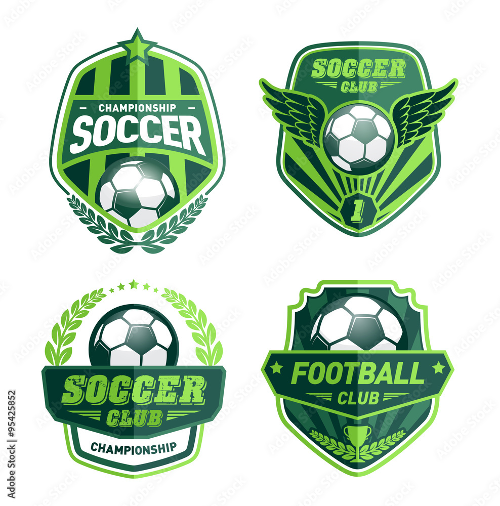 Gamesageddon Stock Set Of Soccer Football Badge Logo Design