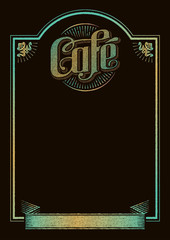 Wall Mural - Cafe menu background