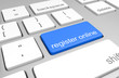Register online key on a computer keyboard for easy registration access