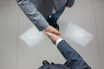 Wall Mural - business people handshaking