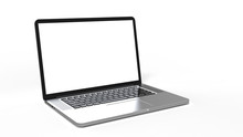 Laptop Computer On White Background