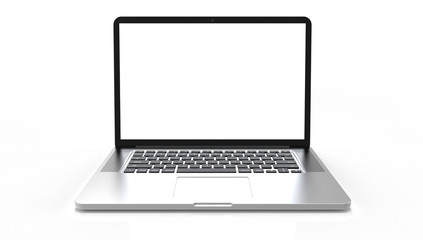 laptop computer on white background