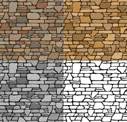 set seamless stone textures