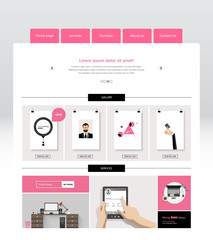 Wall Mural - website design in flat style. vector eps 10