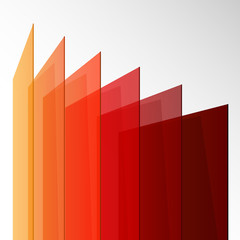 Poster - Perspective colorful abstract rectangles on white background