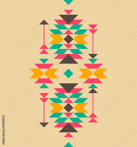Naklejka samoprzylepna Native american style seamless ornament