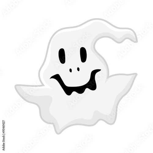 cute ghost isolated illustration vector de Stock | Adobe Stock
