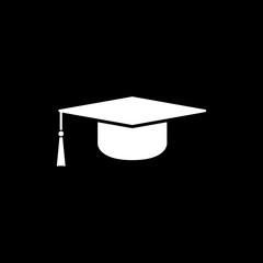 Sticker - The graduation cap icon. Education symbol.