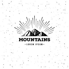 Mountain adventure emblem