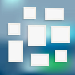 Leinwandbilder - Different frames on blured background. Template for a text