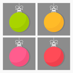 Canvas Print - christmas balls vector