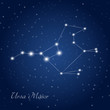 Ursa maior, Big bear constellation at starry night sky 