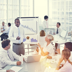 Wall Mural - Business People Presentation Learning Corporate Concept