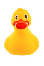 Yellow Rubber Duck Isolated On White