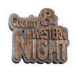 Country and Western Night - Typo HM1