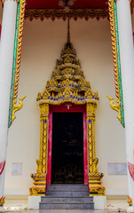 Wall Mural - Pattern the Church and temple in Thailand.