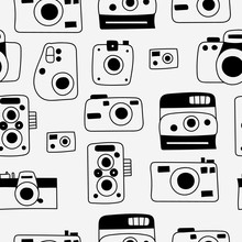 Photo Cameras Seamless Pattern
