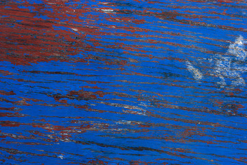 Wood surface painted blue