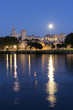 Full moon over Avignon in France