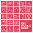 © Patt - Home appliances simple thin line icons set vector