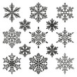 snowflake illustration set