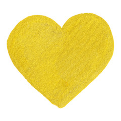 Wall Mural - Golden yellow velvet heart symbol isolated