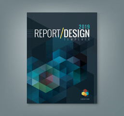 Wall Mural - abstract hexagon cube pattern background design for corporate business book cover flyer brochure