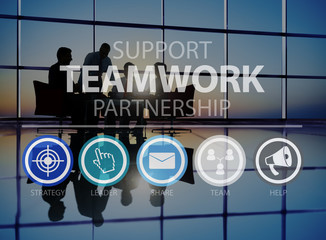 Canvas Print - Teamwork Support Partnership Collaboration Unity Concept