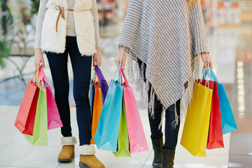 Shoppers with paperbags