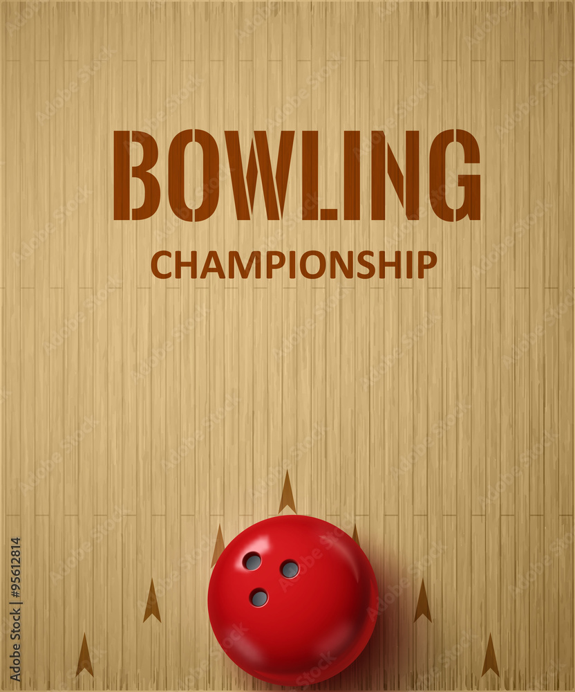 bowling realistic theme  Editable vector 