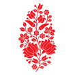 © redkoala - Hungarian red folk pattern - Kalocsai embroidery with flowers and paprika